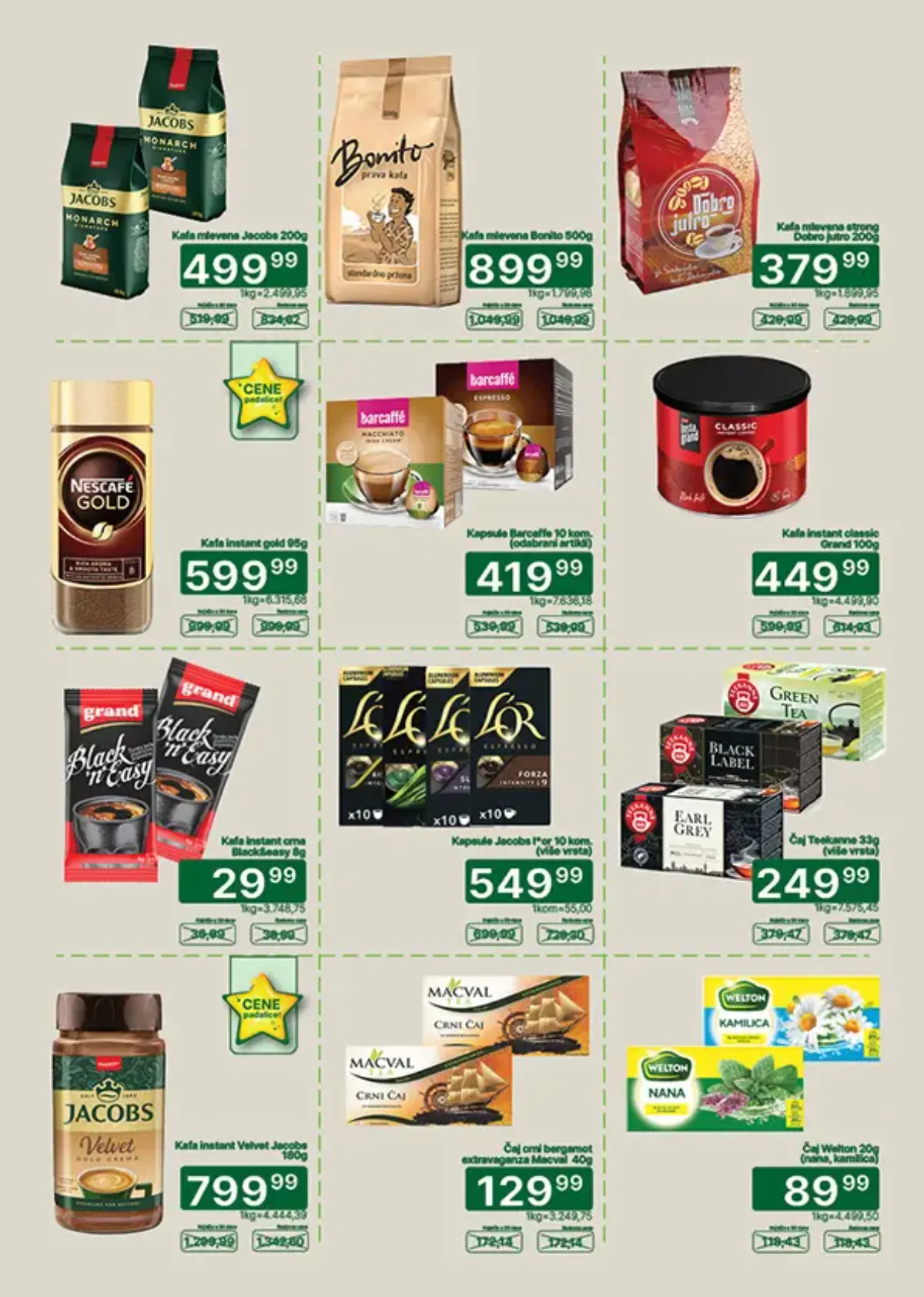 Univerexport katalog strana 16 – Jacobs, Nescafé, mlevena i instant kafa