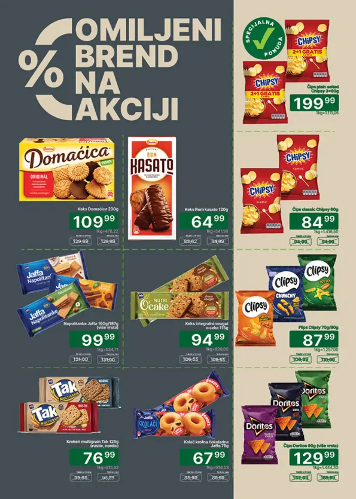 Univerexport katalog strana 24 – Domaćica keks, Chipsy i popularni brendovi na akciji