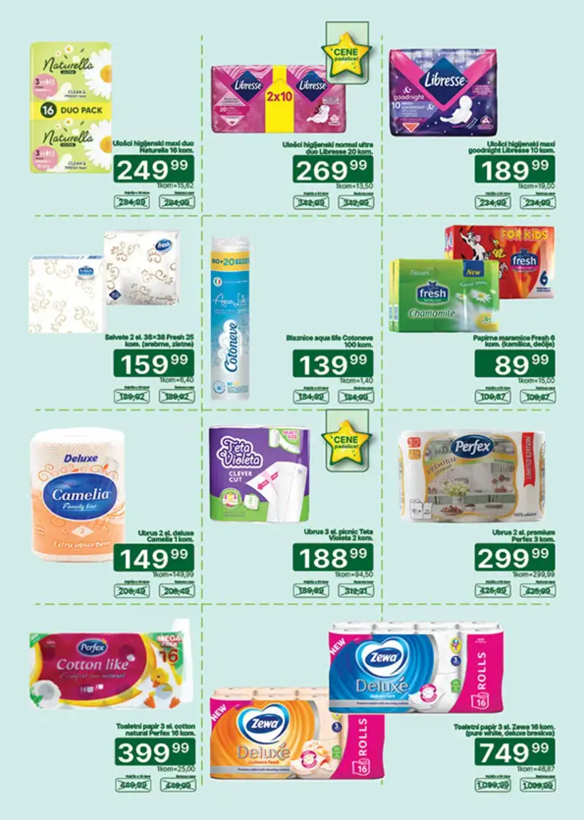 Univerexport katalog strana 30 – Libresse ulošci, toalet papir i higijenski proizvodi
