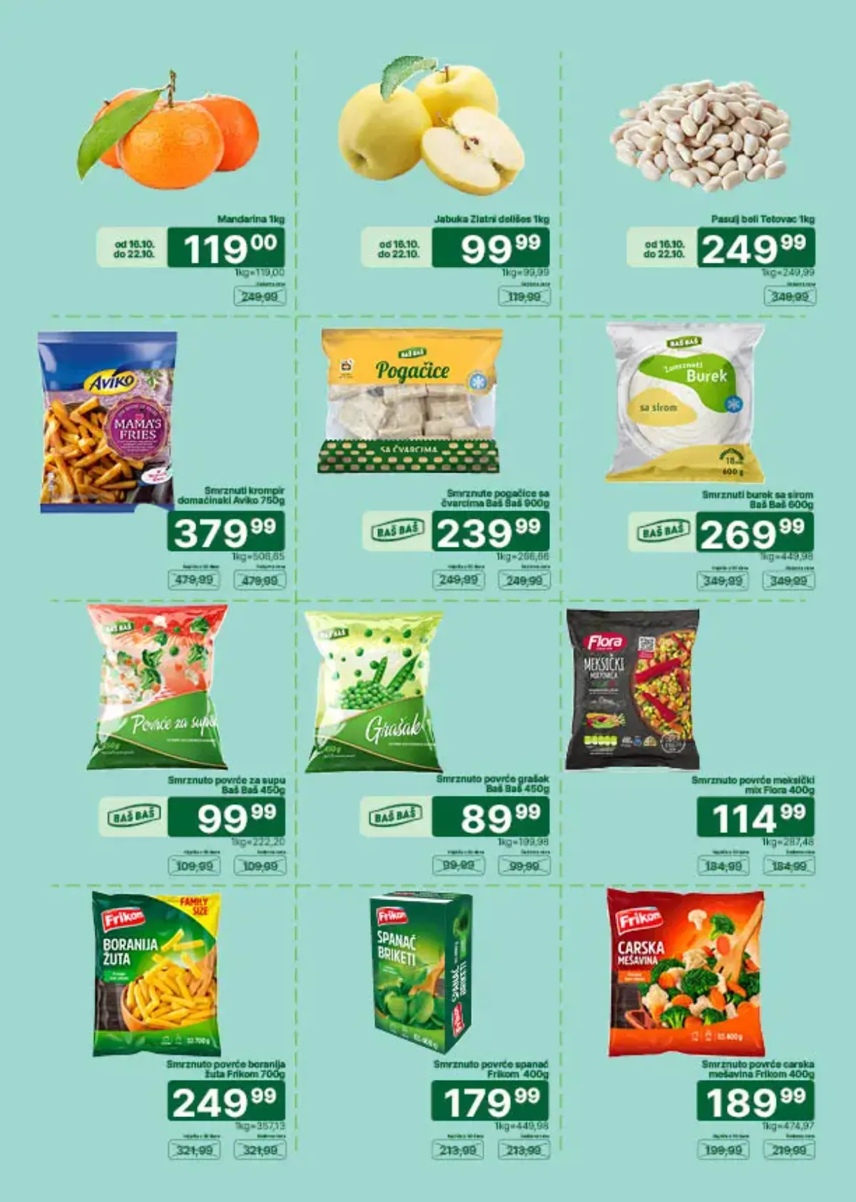 UNIVEREXPORT katalog, strana 2 – mandarine, jabuke, pasulj i zamrznuta hrana