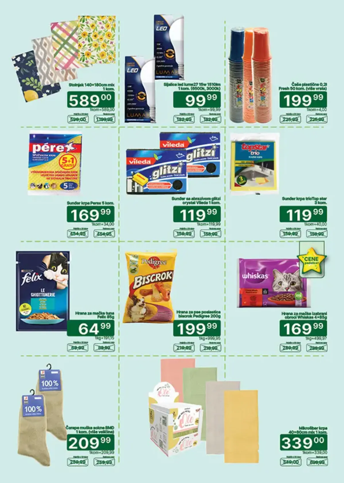UNIVEREXPORT katalog, strana 31 – kućne potrepštine, sijalice, sunđeri i hrana za ljubimce