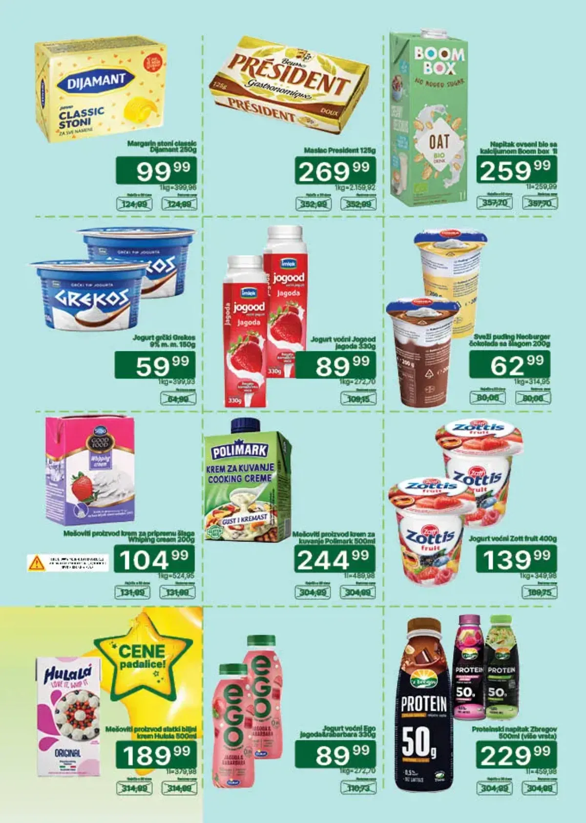 Univerexport katalog do 15.09.2026. – Dijamant margarin, President maslac, Grekos jogurt i Boom Box ovseni napitak
