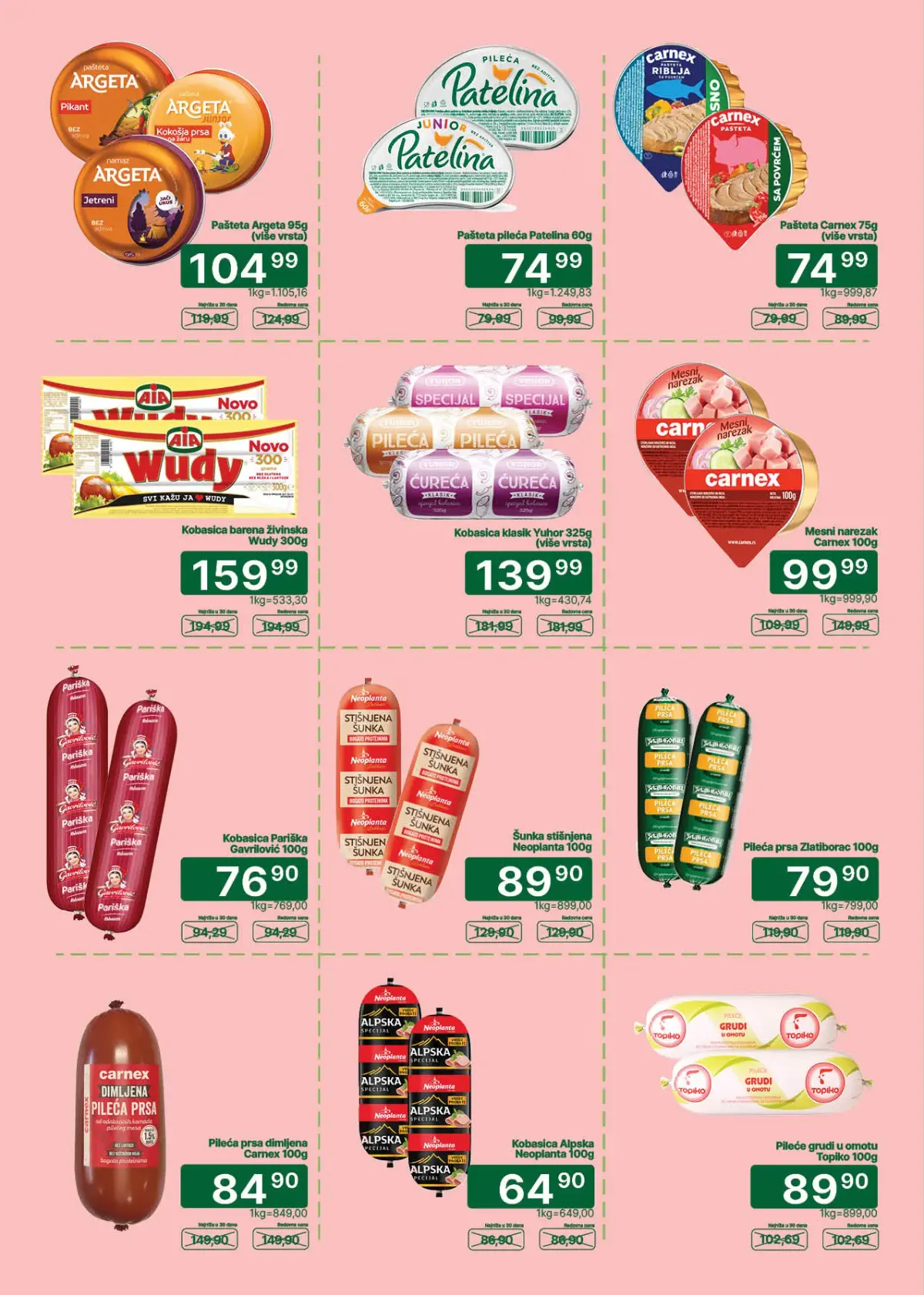 Univerexport katalog strana 6 – paštete, kobasice, salame i mesni namazi