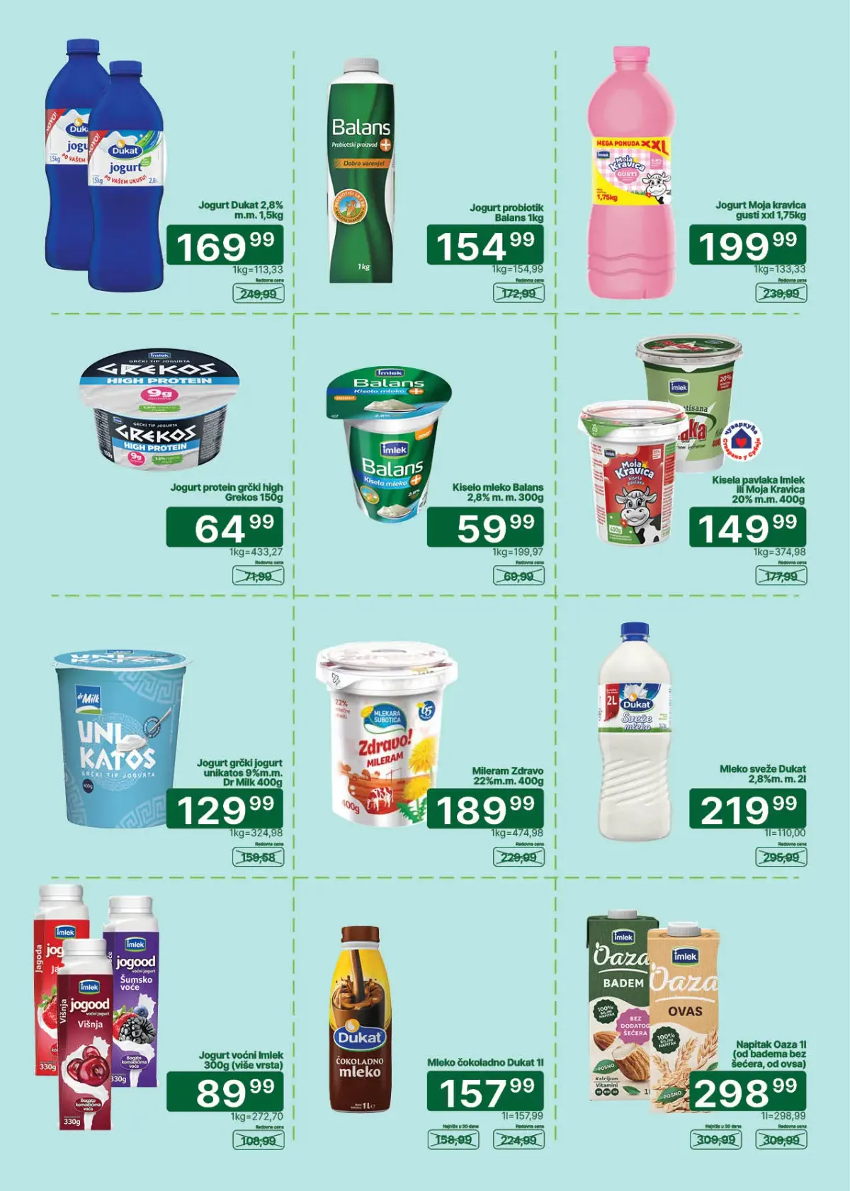 Univerexport katalog strana 7 – mleko, jogurt, pavlaka i mlečni proizvodi