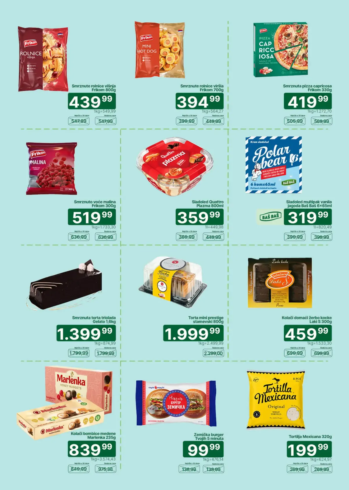 Univerexport katalog strana 11 – smrznuta hrana, gotova jela, testenine i proizvodi za pripremu obroka