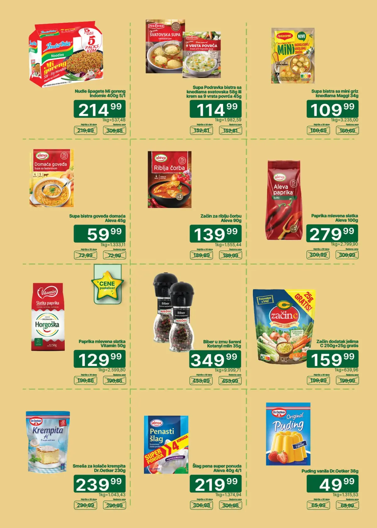 Univerexport katalog strana 12 – pirinač, začini, instant supe, testenine i dodaci jelima