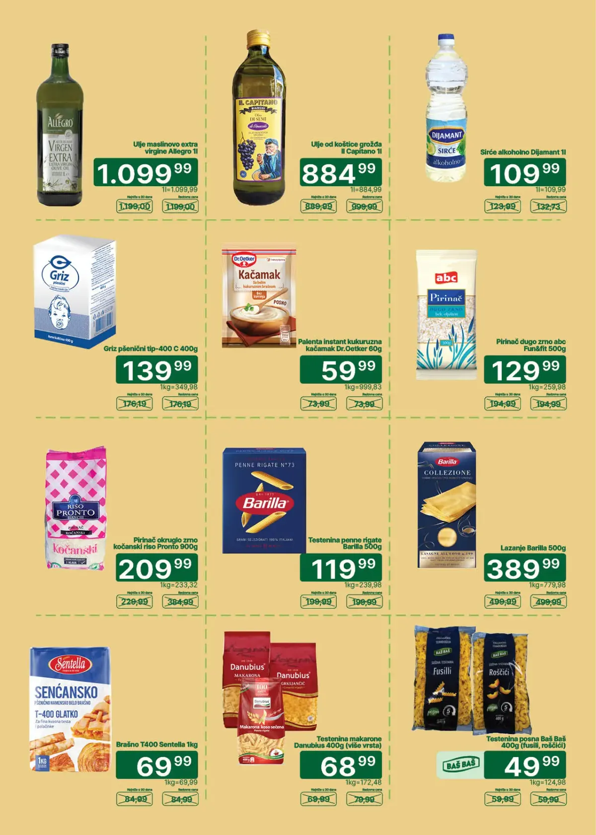 Univerexport katalog strana 13 – ulje, brašno, šećer, testenine i osnovne namirnice