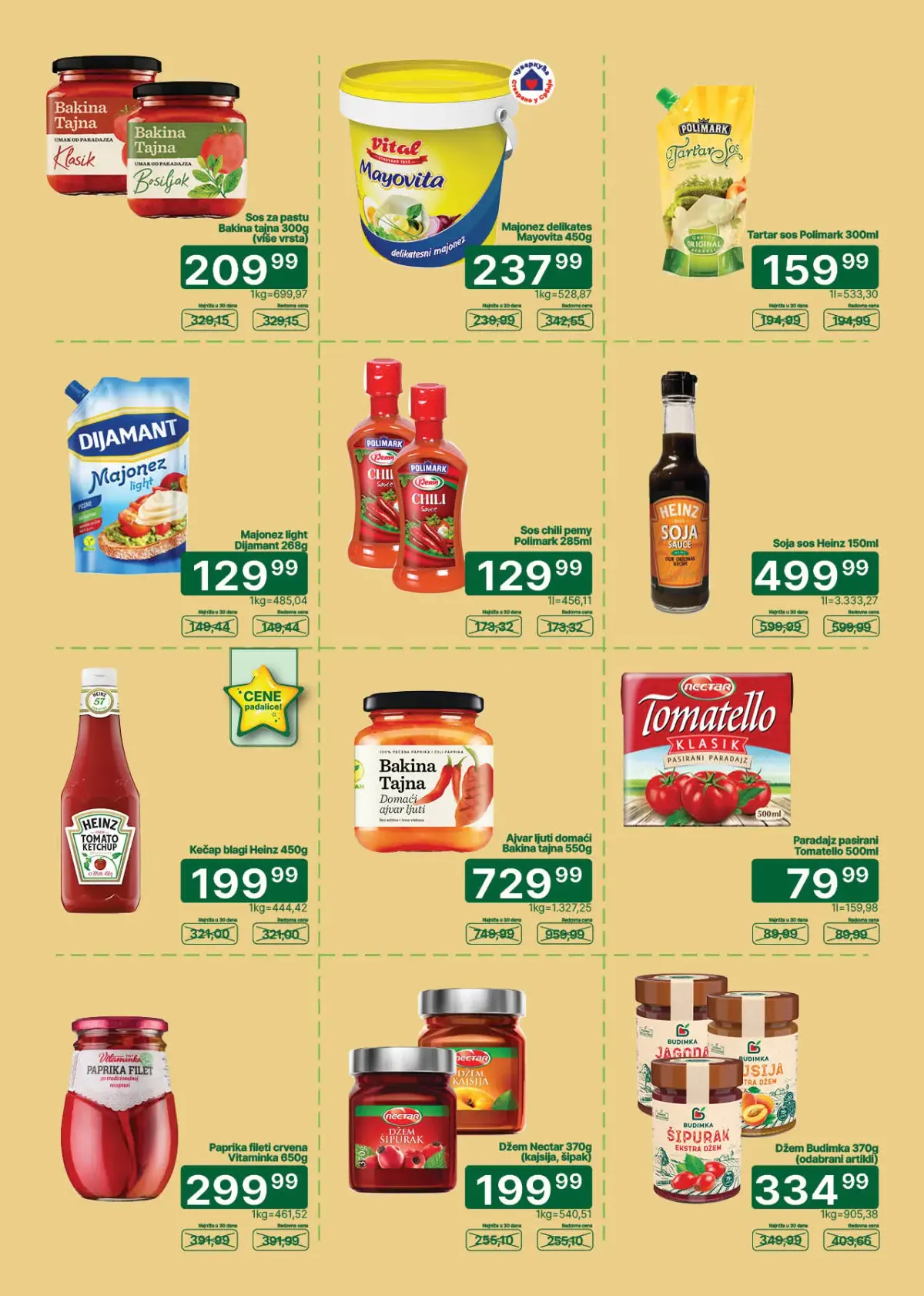 Univerexport katalog strana 14 – kečap, majonez, senf, ajvar, sosovi i zimnica