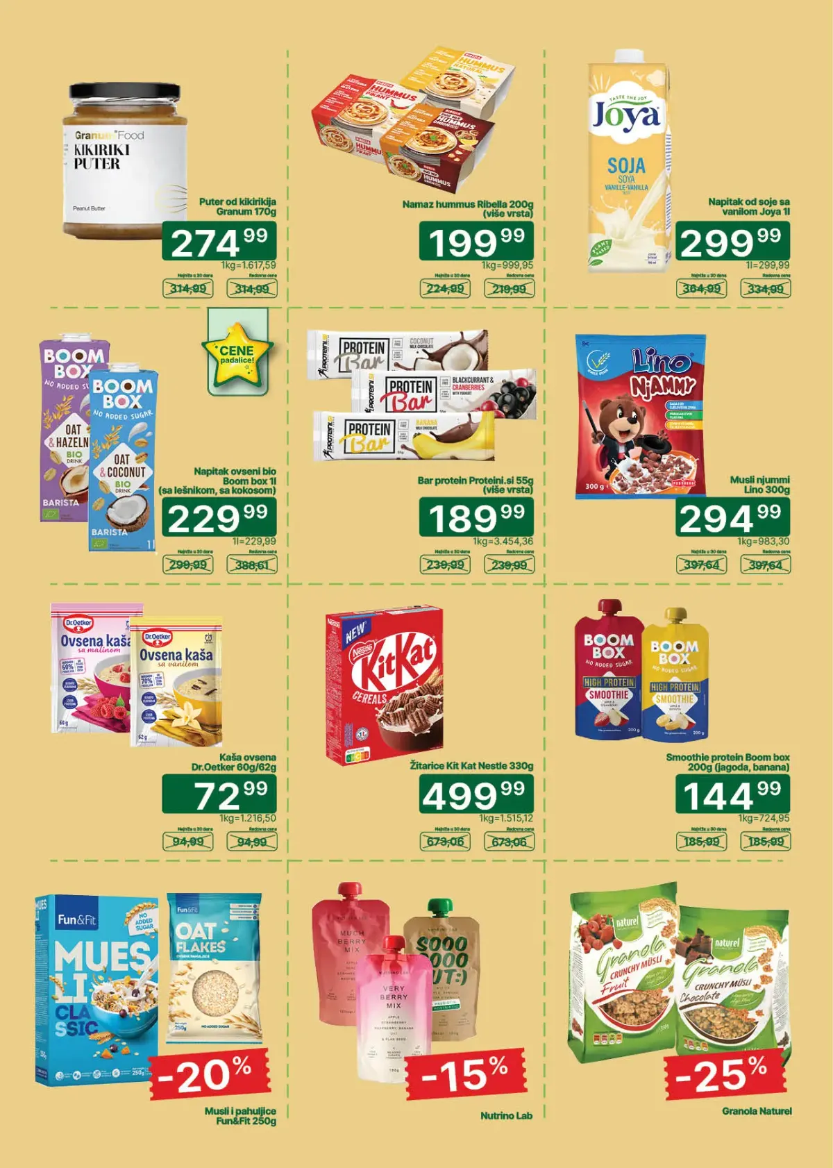Univerexport katalog strana 15 – čokoladni namazi, žitarice, kakao i slatki proizvodi