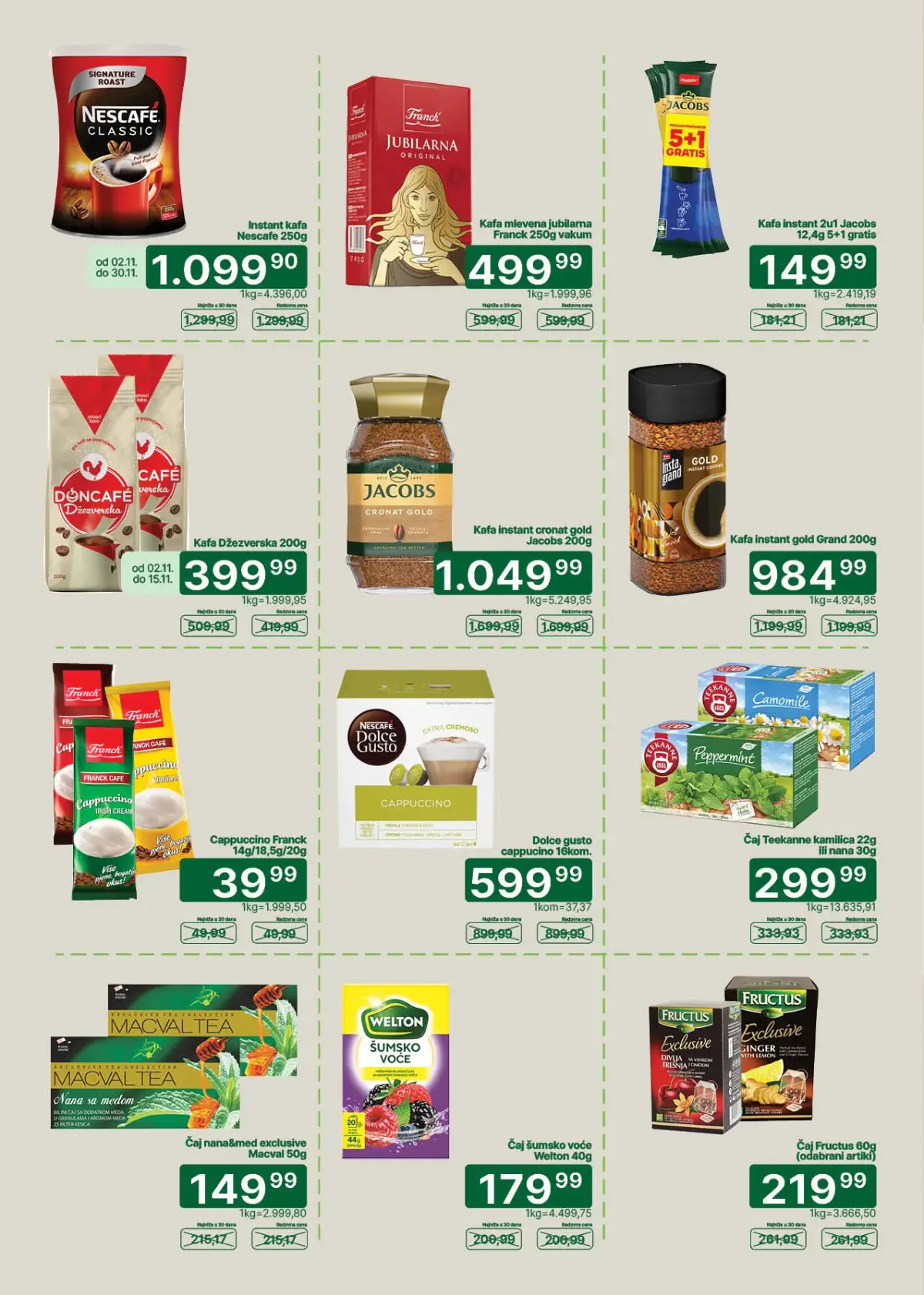Univerexport katalog strana 16 – Nescafe kafa, instant napici i kapsule za kafu
