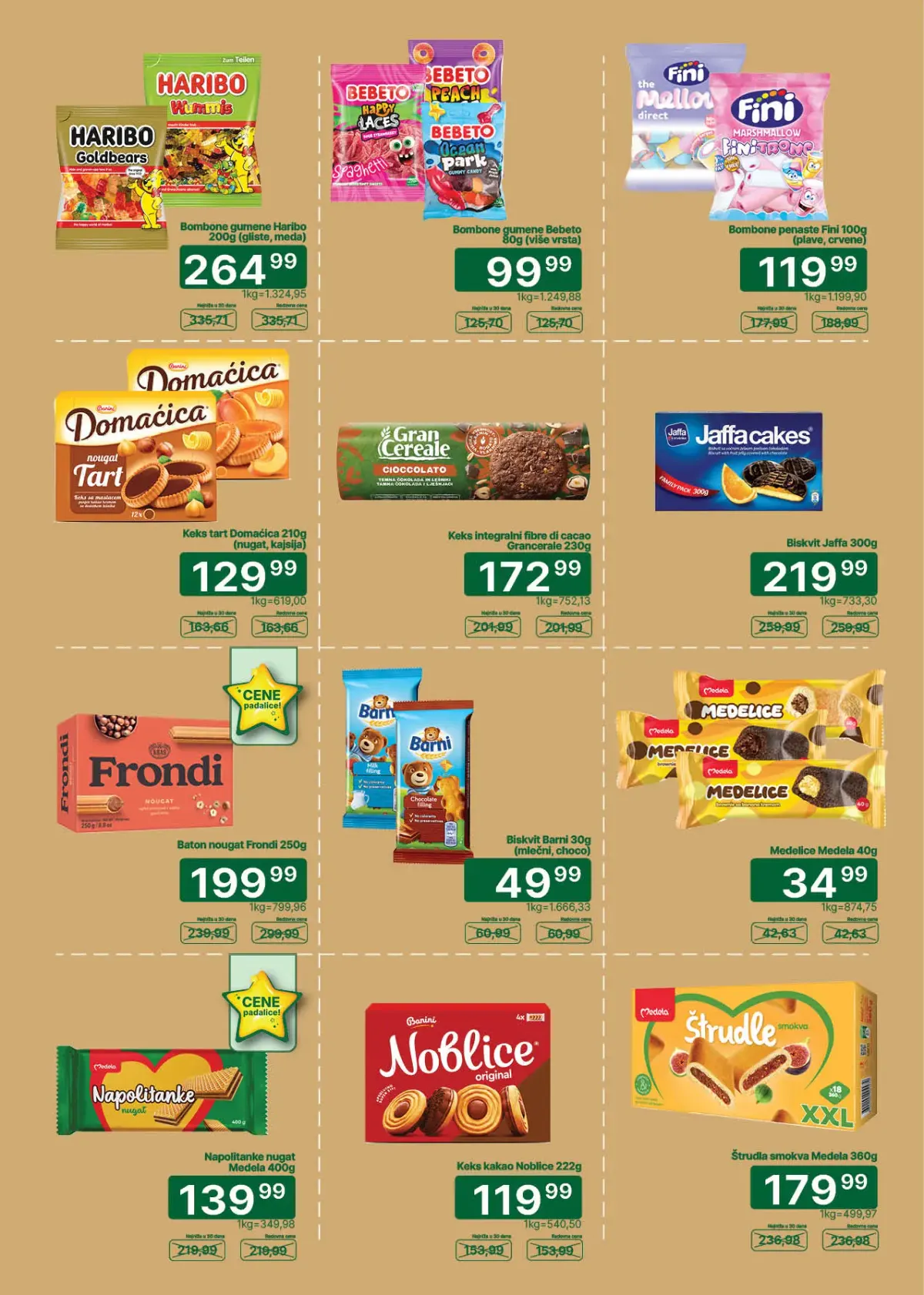 Univerexport katalog strana 19 – Haribo bombone, Domaćica keks i ostali slatkiši