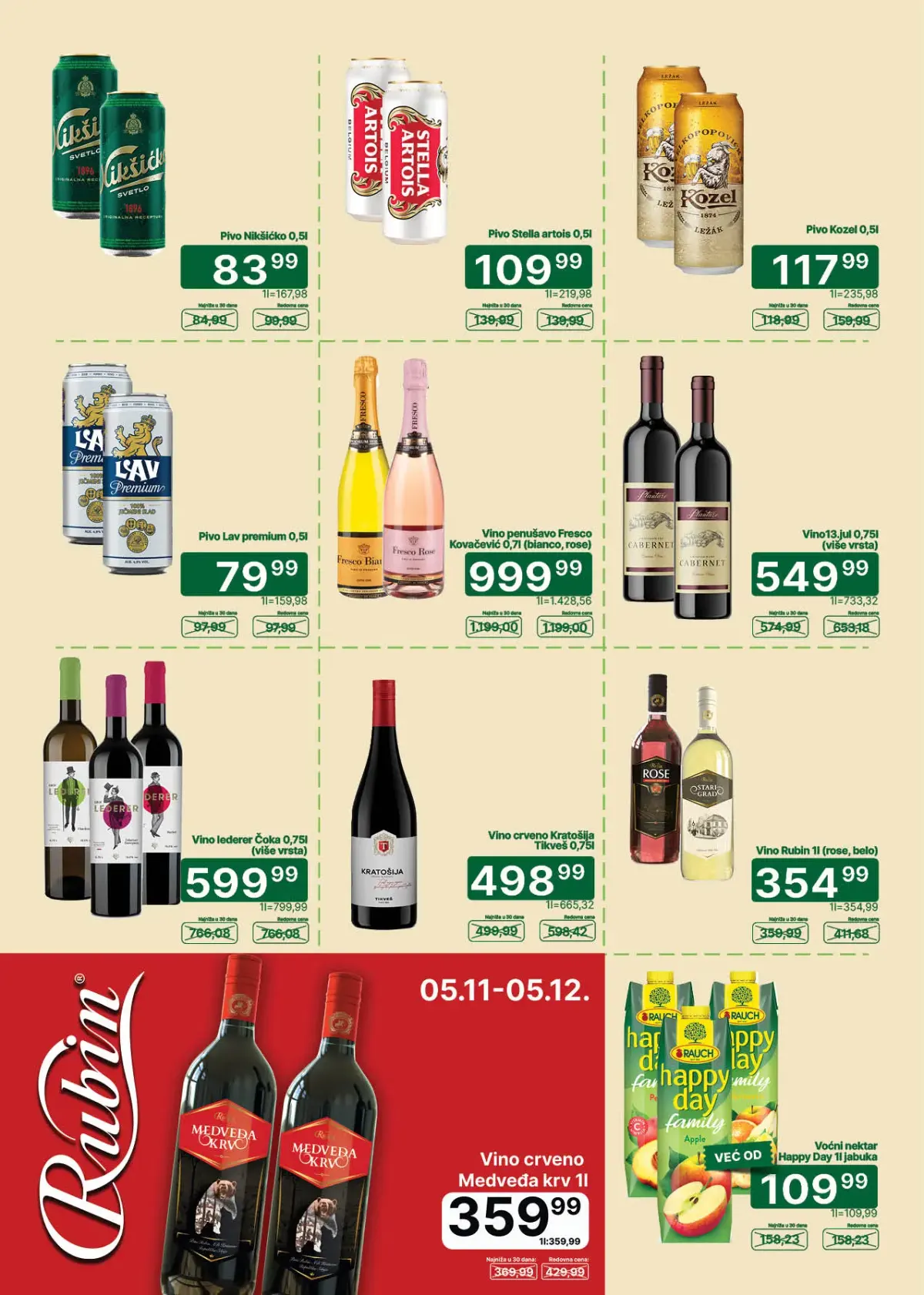 Univerexport katalog strana 23 – pivo, vino i ostala pića na akciji