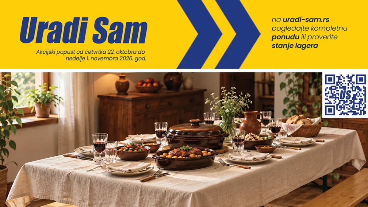 Uradi Sam akcijski katalog od 22.10. do 01.11.2026. – nova ponuda za uređenje doma po sniženim cenama