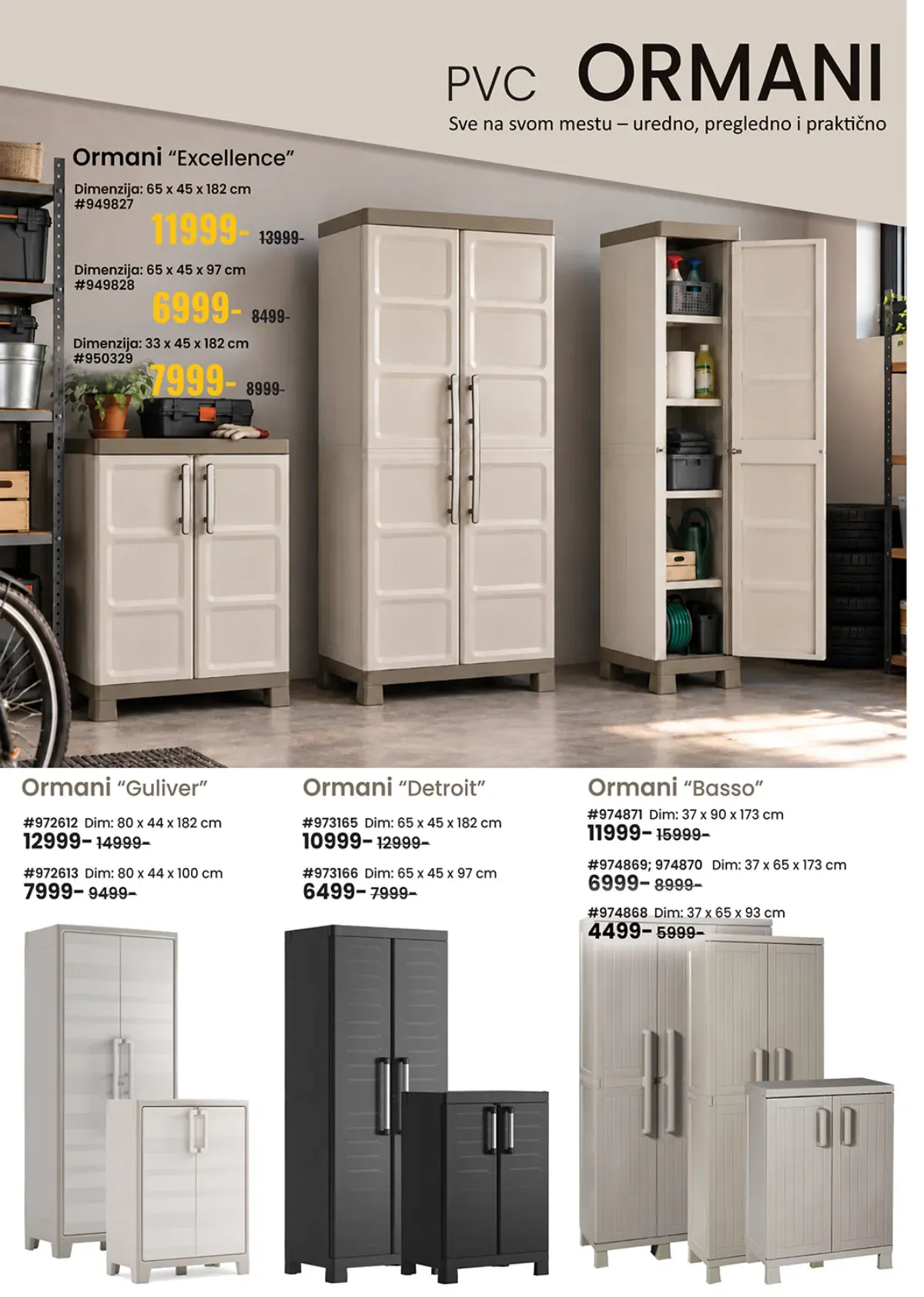 Uradi Sam katalog – PVC ormari Excellence, Guliver, Detroit i Basso na akciji