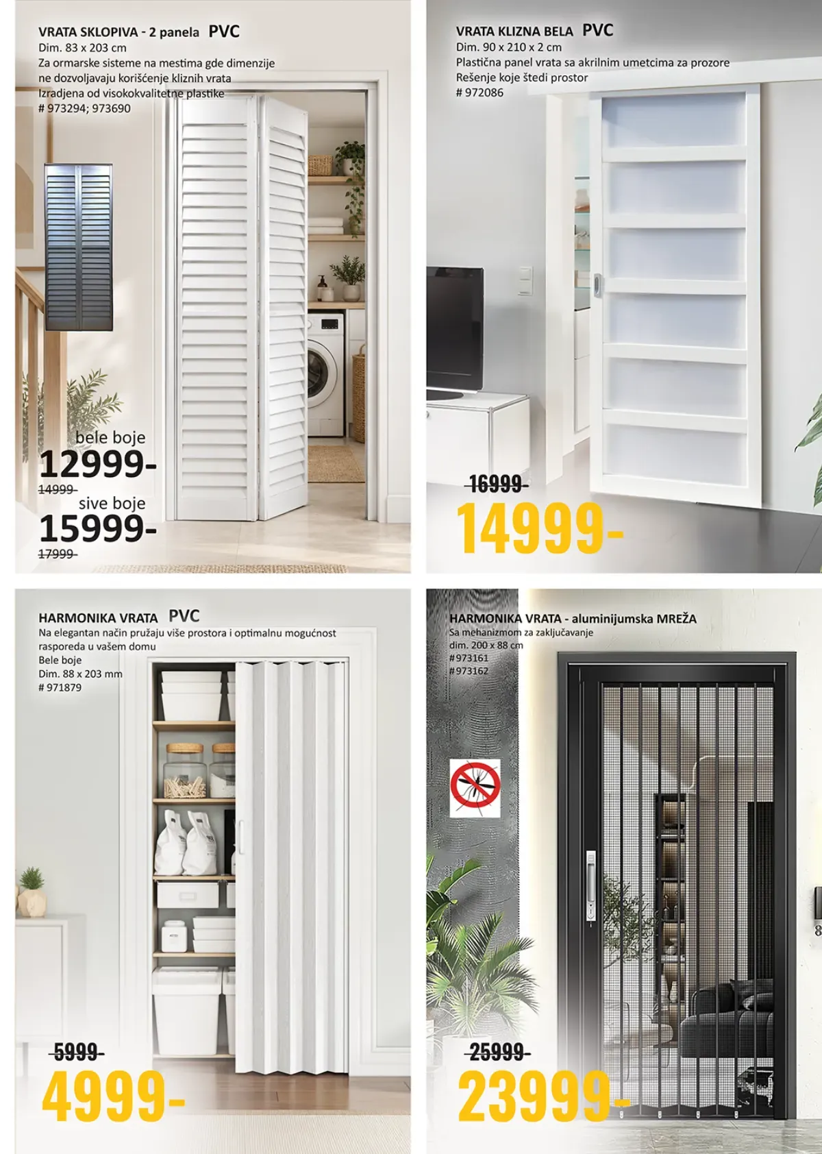 Uradi Sam katalog – PVC klizna, sklopiva i harmonika vrata na akciji