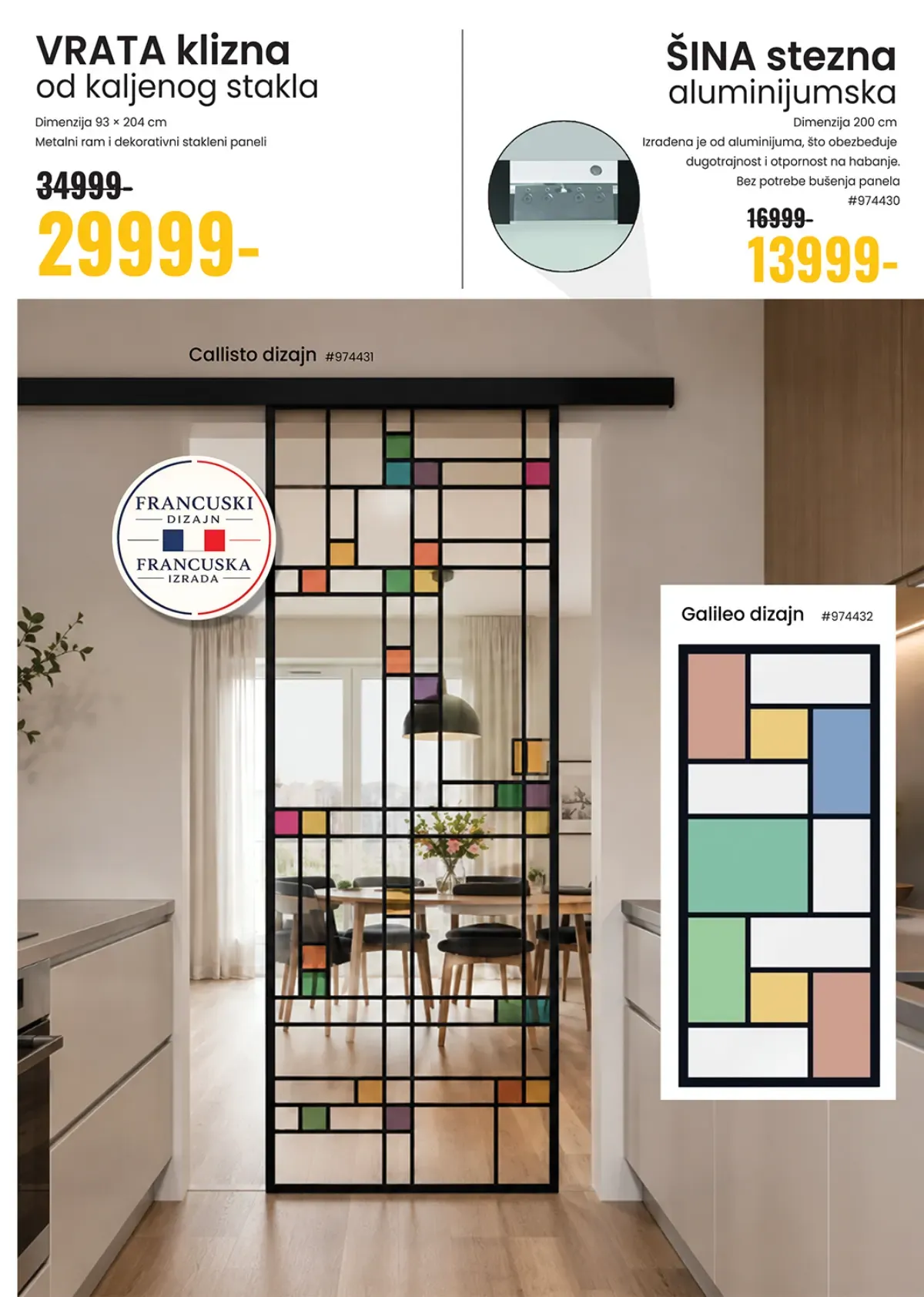 Uradi Sam katalog – klizna vrata od kaljenog stakla i aluminijumska šina