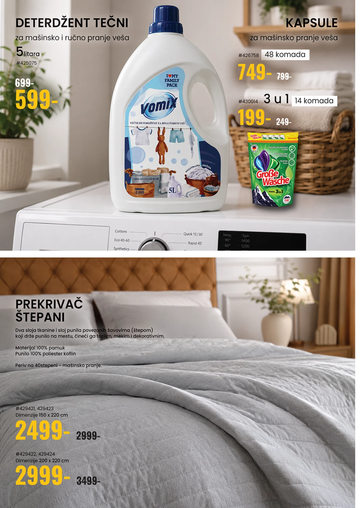 Uradi Sam katalog – deterdžent, kapsule za veš i prekrivači po akcijskim cenama
