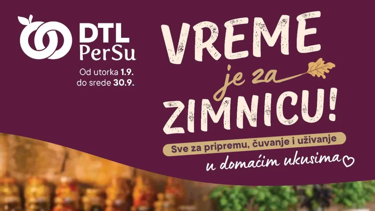 PerSu katalog za zimnicu od 01.09. do 30.09.2026. – proizvodi za pripremu i čuvanje zimnice uz sniženja do 33%