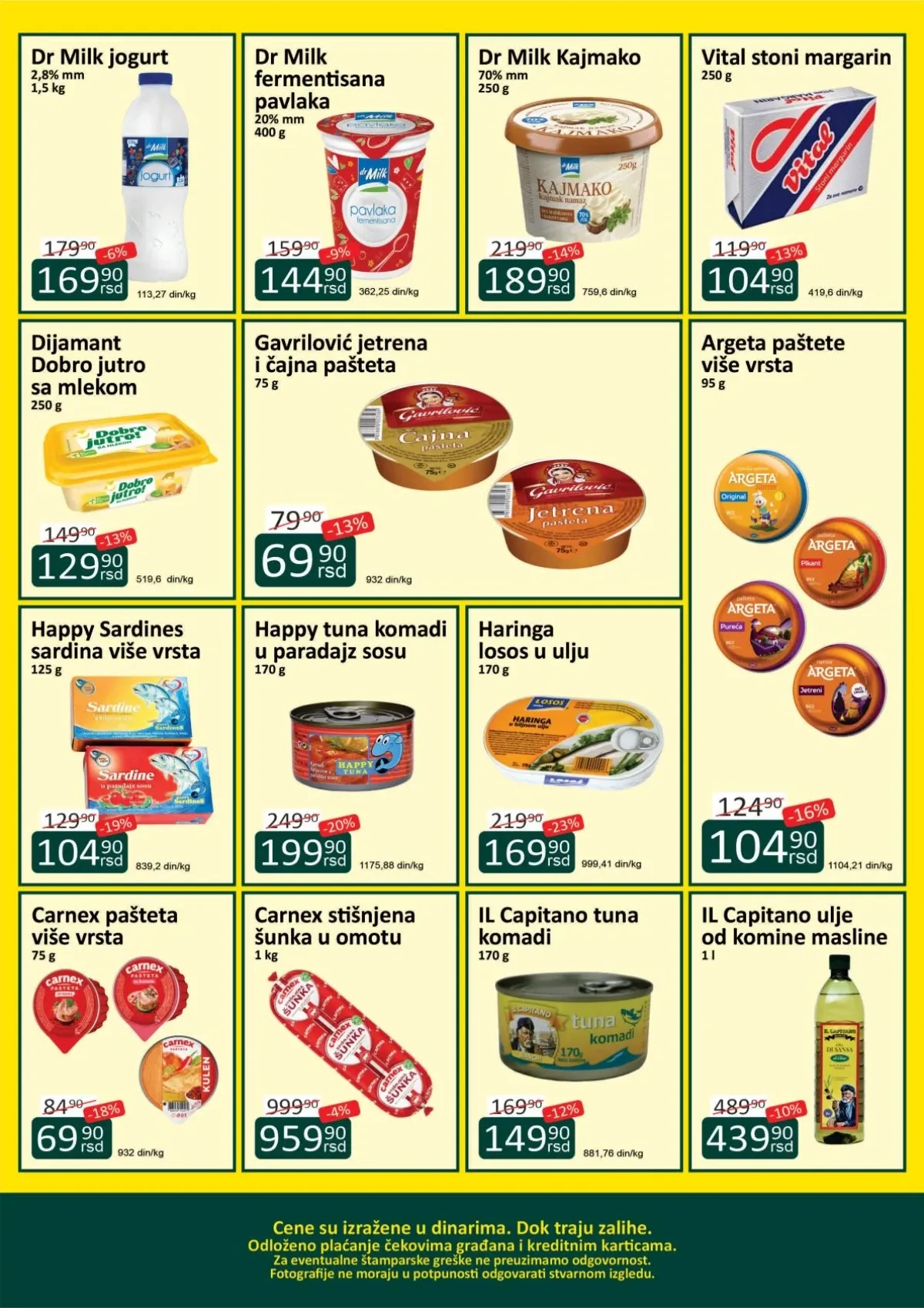 Žinasa akcija za Dr Milk proizvode, Argeta i Carnex paštete, tunjevinu, sardine i maslinovo ulje