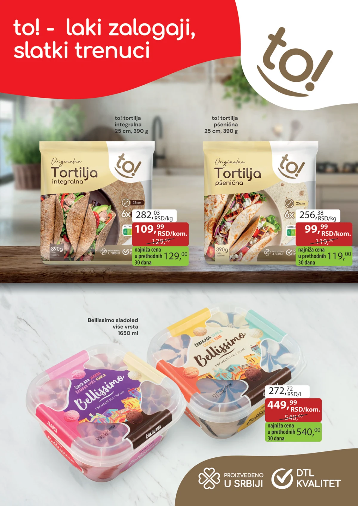 DTL Zlatan Trag katalog do 24.08.2026. – tortilje i Bellissimo sladoled