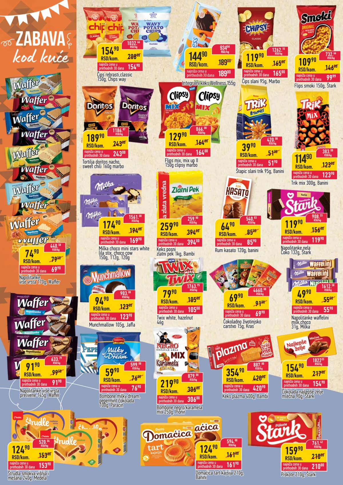DTL Zlatan Trag katalog do 24.08.2026. – čips, grickalice, čokolade, keks i slatkiši