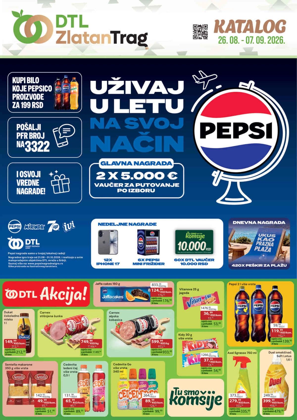 Zlatan Trag katalog od 26.08. do 07.09.2026. – sniženja do 50% na hranu, piće, slatkiše, kućnu hemiju i proizvode za domaćinstvo