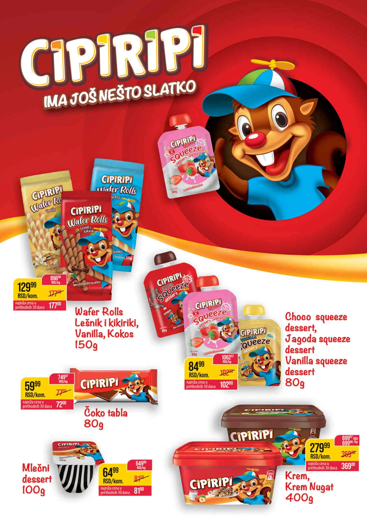 Zlatan Trag katalog – Cipiripi slatkiši, wafer rolls, deserti i krem