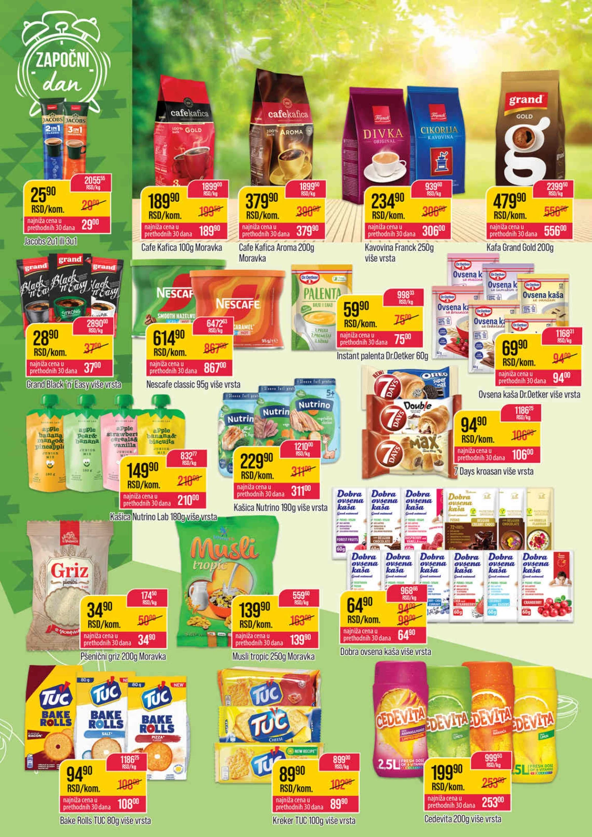 Zlatan Trag katalog – kafa, kaše, musli, Cedevita i grickalice na akciji